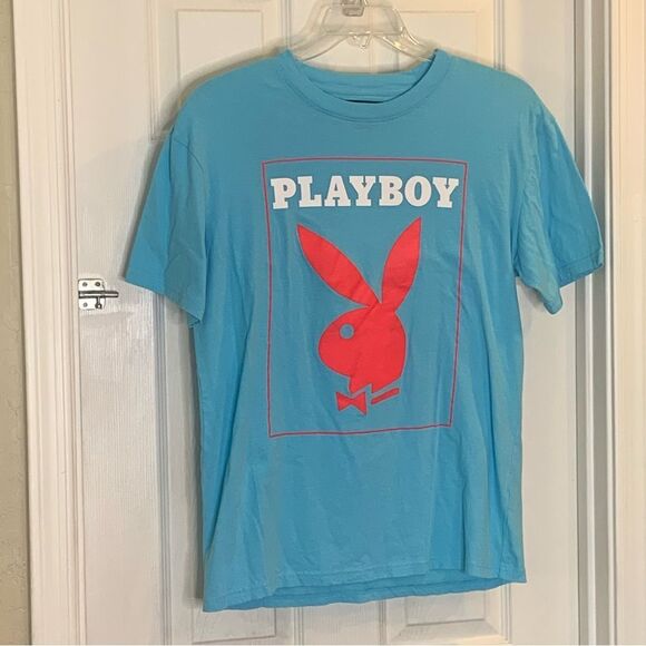 Playboy x PacSun Men’s Tee Turquoise Size Medium - Picture 3 of 9